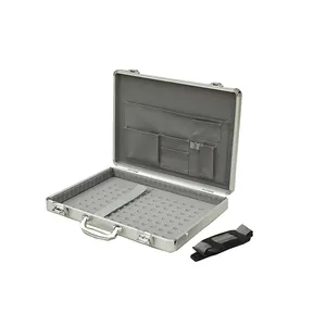 17 Inch Zilveren Laptop Aluminium Attache Gevallen Voor Mannen