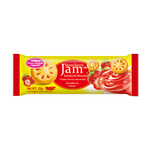 Biscuits sandwichs fourrés à la crème sucrée et croustillante de qualité supérieure, OEM Lailihong, emballage boîte/sac de 25 g - Product Image 1