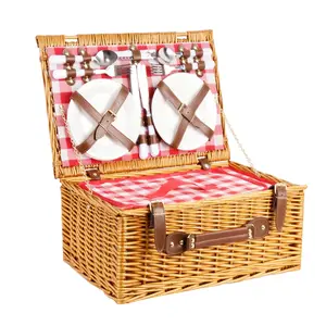 China Rattan Wicker Picknick Korb Mit Isolierte Tasche