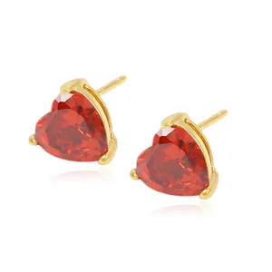 xuping 24k gold jewelry fashion single stone earring stud designs