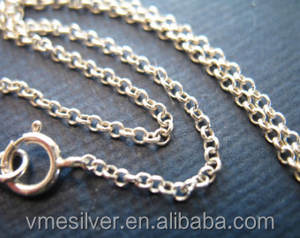 <span class=keywords><strong>JZZZ</strong></span>-004C เครื่องทำห่วงโซ่เงินสเตอร์ลิงจริงเงิน1.5มิลลิเมตร Rolo สำหรับผู้หญิงหรือผู้ชายชุบทอง Belcher โซ่ - Product Image 4