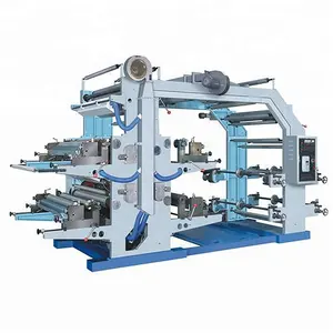 Factory Wholesale Price rolle zu rolle kraft papier kunststoff tasche BOPP PE film 4 Color Flexographic Printing Machine Flexo Printer