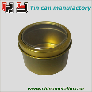 petit tour metal tin box avec fenêtre transparente - Product Image 1