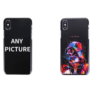 XINGE Diy Custom Print Design Your Own Black Silicone Cell phone Case Cover For Iphone 6 7 8 X