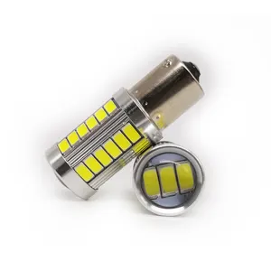 S25 1156 BA15S 1157 BAY15D 3156 3517 7440 7443 5730 33 SMD พร้อมเลนส์ LED ไฟท้ายที่จอดรถหลอดไฟ LED P21W BA15S