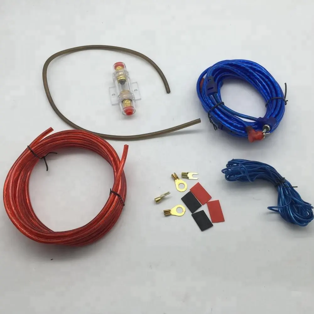 8GA 1200W Car AudioアクセサリーAmplifier Wiring Complete Cable Speaker Kit Auto Wiring Cable