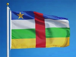 Bandera de la República Centroafricana de 3x5 pies, Disponible en Poliéster, Seda, Plástico, Vinilo, Nailon y Satén para Agencias de Viajes - Product Image 2