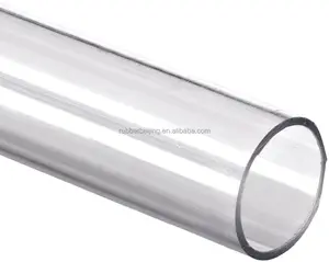 Plastic polycarbonate PC PVC transparent clear tubing pipe for industrial