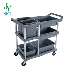 कंटेनर पीपी प्लास्टिक रसोई प्लेट के साथ होटल संग्रह ट्रॉली - Product Image 3