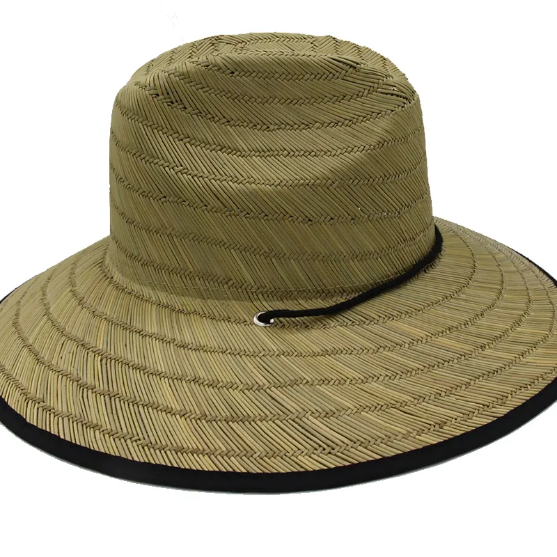 Promotions cheap hot sale top quality lifeguard straw hat Breathable extra large brim hat