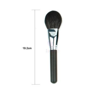 Simple face <span class=keywords><strong>blush</strong></span> brosse top grand noir de chèvre cheveux noir ébène manche en bois virole en cuivre poudre maquillage brosse - Product Image 2