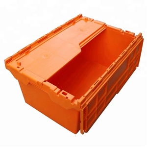 Tham Gia 80L Nhựa Kèm Theo Nắp Container Với Nắp Có Bản Lề Nhựa Di Chuyển Tote Hộp Cho Di Chuyển Công Ty Nestable Di Chuyển Thùng - Product Image 2
