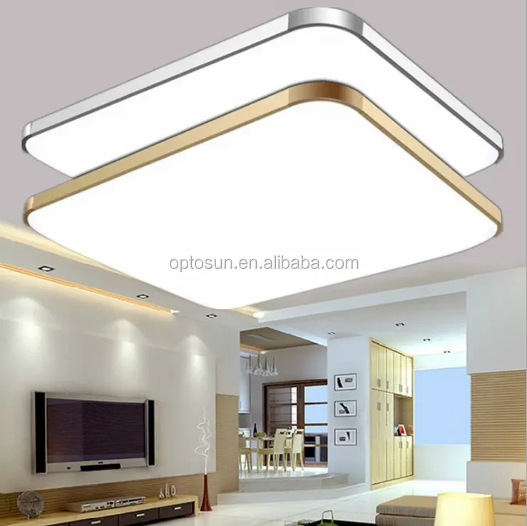 Living Room Bedroom LED Ceiling Light 6000K Neutral White 1600LM Square Ceiling Light Bathroom Fixture Flush Mount Ceiling Lamp