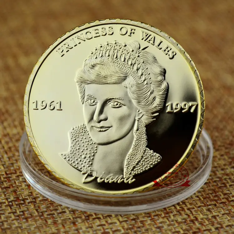 Koin Diana Berlapis Emas 24K Koin Peringatan Putri Rakyat Koin Emas Putri Wales