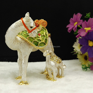 Mum Baby Kameel <span class=keywords><strong>Metal</strong></span> <span class=keywords><strong>Camel</strong></span> Sculptuur Sieraden Doos