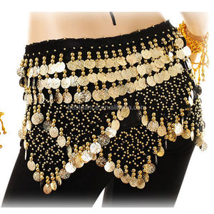 BestDance <strong>Belly</strong> <strong>Dance</strong> <strong>Costume</strong> Hip Scarf Belt Velvet Golden Coins Waist Belt <strong>Costume</strong> - Product Image 1