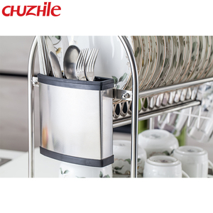 מודרני עיצוב גדול שני רמת נירוסטה מטבח אחסון מקלב תבשיל - Product Image 5