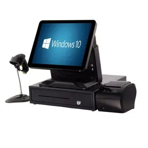 Coffee Shop retail receipt printer touch pos machine cash register all in one pos systems