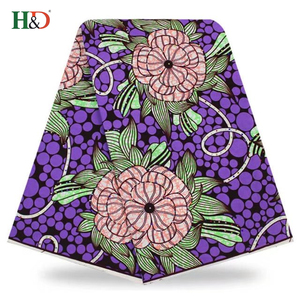 H & D satén africano diamante acolchado tela 100% algodón Ankara cera de Holanda impresión para al por mayor - Product Image 4