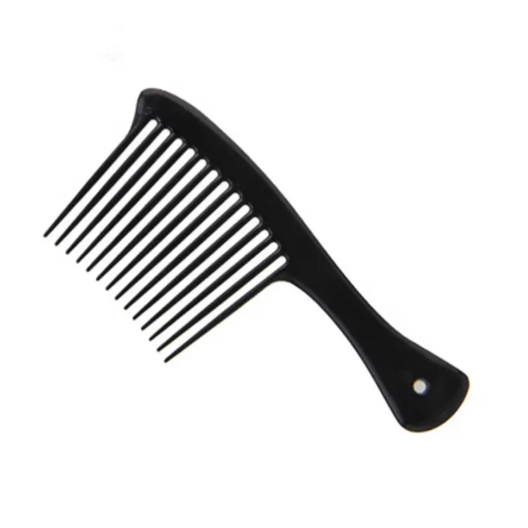 Black ABS Plastic Heat-beständig Large Wide Tooth Comb For Hair Styling Tool