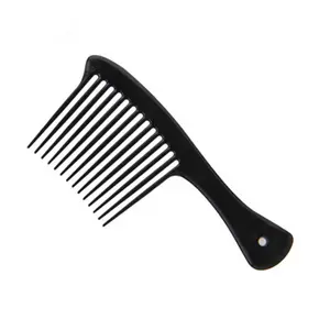 Black ABS Plastic Heat-resistant Large Wide Tooth Comb For Hair Styling Tool