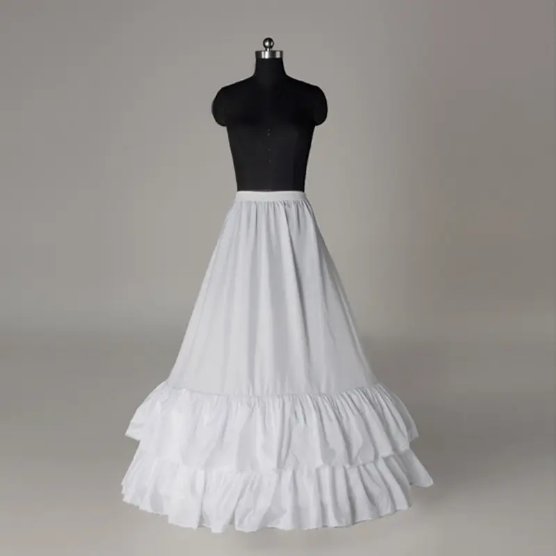 Sous-vêtements pour robe de mariée, jupon en satin, 2 couches, forme trapèze, robe de mariée, MPB8