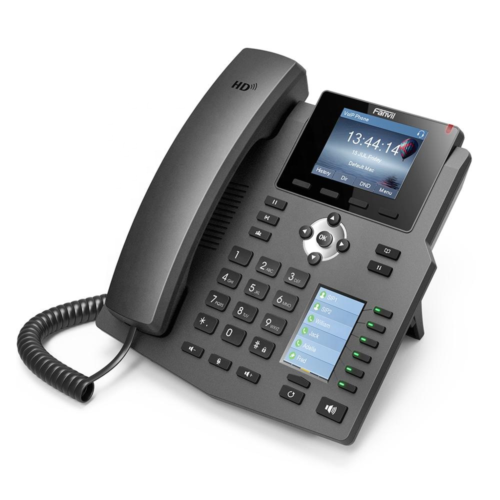 4 SIP линии POE с поддержкой X4 Fanvil корпоративный стол Voip IP телефон