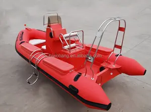 Velocidad de China Aleccionador Rojo 5.2 m Heavy Duty Rescate Barco de la Costilla con Cabina