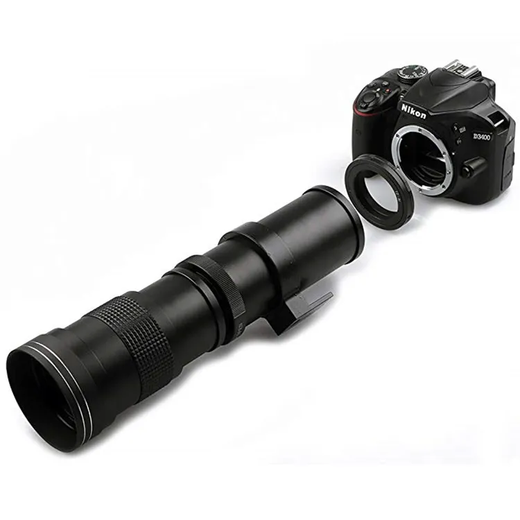 420-800mm f/8,3 Zoom Manual teleobjetivo lente para Nikon dslr D5500 D3300 D3200 D5300 D3400 D7200 D750 D3500 D7500 D500 D600 D6