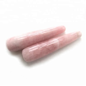 ナチュラルローズクォーツワンドヨニヒーリングクリスタルマッサージワンド - Product Image 2