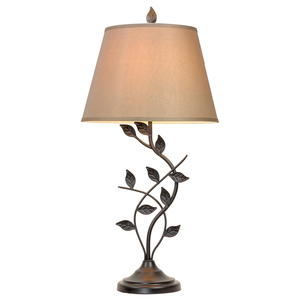 Modern American country style tree design oil rubbed flashtube with fabric shade table round headboard flashtube l Workbook - Product Image 1