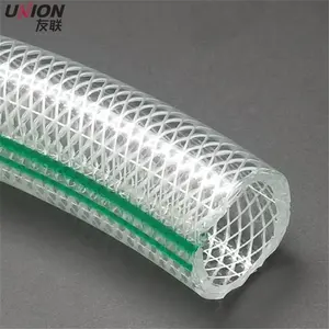 Tuyau tressé en PVC Transparent, Tube renforcé en fibre de plastique Non toxique