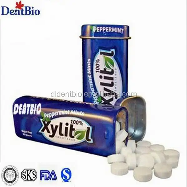 Botol Baja Rasa Alami Tablet Permen Xylitol untuk Diabetes