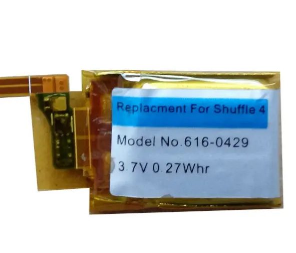 Misura della batteria 3.7-616 dello li-ione del polimero dell'oem 0429 V 0.27Whr per la batteria di IPOD blend 4