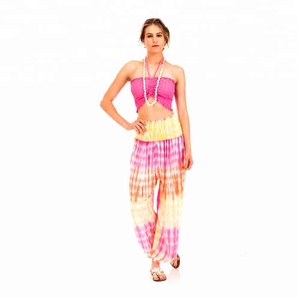 Nuevo diseño de las mujeres Pantalones Mujer Pantalones ropa tie dye boho pantalones Casuales - Product Image 2