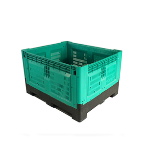 Heavy duty folding plastic pallet box for fruit