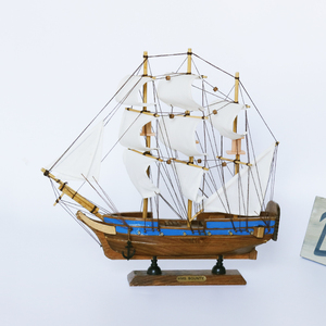 Modellino in Legno di Nave Storica Decorazione Nautica Schooner Tedesca Artigianato Antico Modello di Nave da Guerra della Marina Reale Britannica - Product Image 5