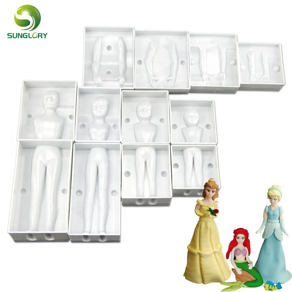 Back dekoration Fondant 3D Menschen geformt Kuchen Figur Form Familie Set Menschlicher Körper Dekorieren Form, um Männer Frauen Kinder zu schaffen