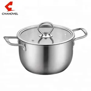 Penjualan Terbaik Dapur 304 Stainless Steel Stock Pot Memasak Panci Sup dengan Tutup