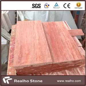 Trung quốc Alicante Rojo Rosso Alhambra Đá Cẩm Thạch Travertine Gạch