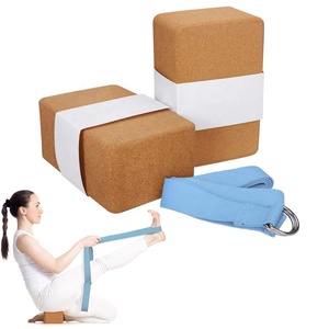 <span class=keywords><strong>Bloque</strong></span> de <span class=keywords><strong>Yoga</strong></span> de Corcho Natural Ecológico y Juego de Correas con Bolsa - Product Image 2
