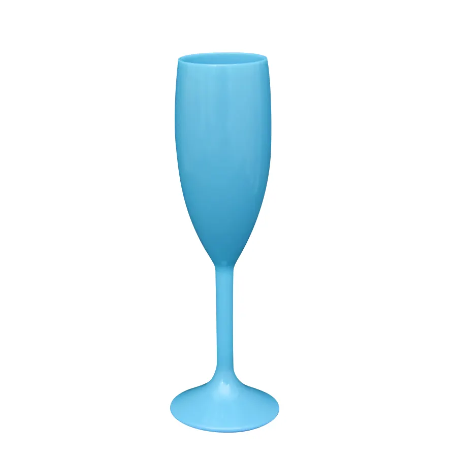 White blue pink color 170ml plastic champagne glass 6oz Champagne Flutes for hotel restaurant party