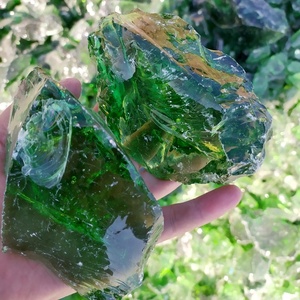 หินแก้วสีเขียวธรรมชาติสำหรับตกแต่งบ้านและจัดสวน - Product Image 4