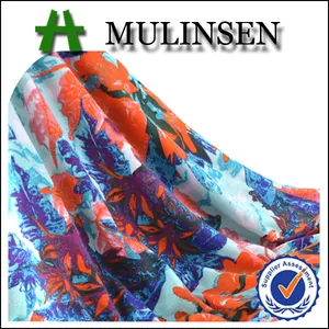 Mulinsen Tekstil Sıcak Satmak Yeni Tasarım Ucuz Örgü 30 S için Spun Polyester Süprem Kumaş Kadın Giyim