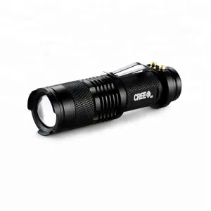 Aluminum handy tactical EDC mini zoom XPE 3W promotion led flashlight with pocket clip