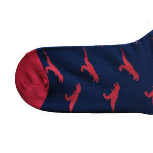 Chaussettes décontractées en bambou pour hommes - Chaussettes respirantes et confortables sans coutures pour la saison printanière avec des motifs d'animaux dinosaures sur le corps - Product Image 3