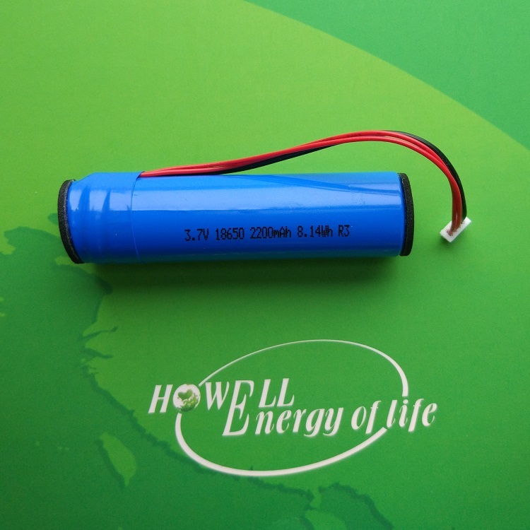 2 Batterie Ricaricabili 2200mAh 3,7V ICR 1200 Per Torcia LED – Lunga Durata, Oltre 1200 Cicli, Senza Effetto Memoria