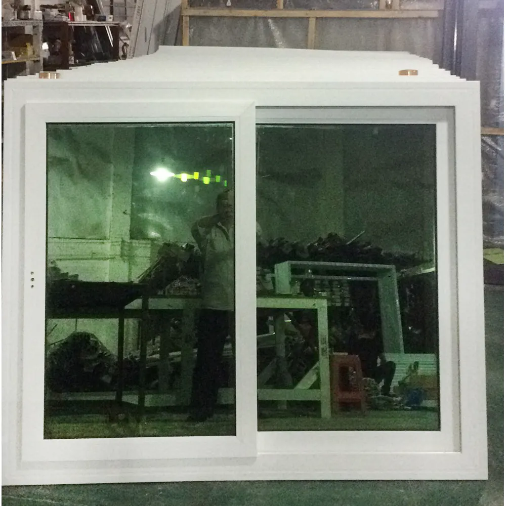 Ventana corredera UPVC de alta calidad, ventanas de Casa de doble acristalamiento, ventana de vidrio deslizante de oficina