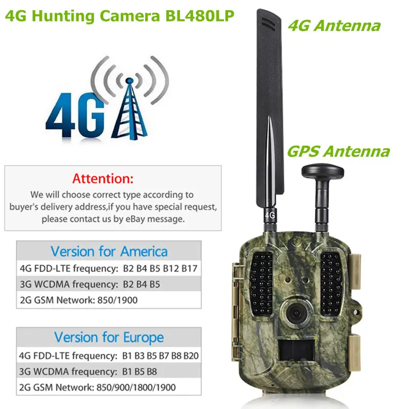 4g Scouting Guard Hunting Camera BL480LP Infrared Night Sight Vision FTP/MMS/SMTP/GSM/LTE Wild Camera For Outdoor Security Cams