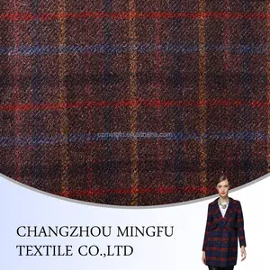 Black /red/grey/yellow/grenn/blue Check Woolen Cloth Fabric Wool Plaid Fabric Tartan Woolen Fabric